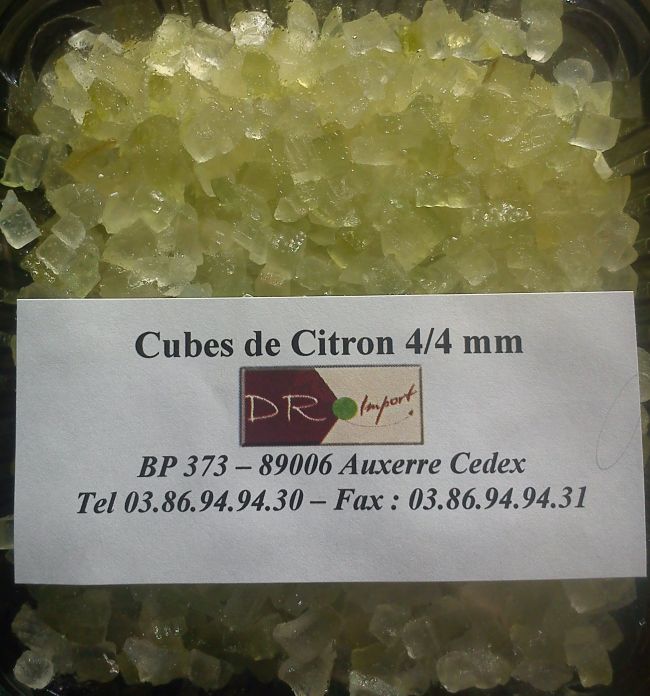 Cubes d'Ecorces Citron 4/4 - Tradifruit