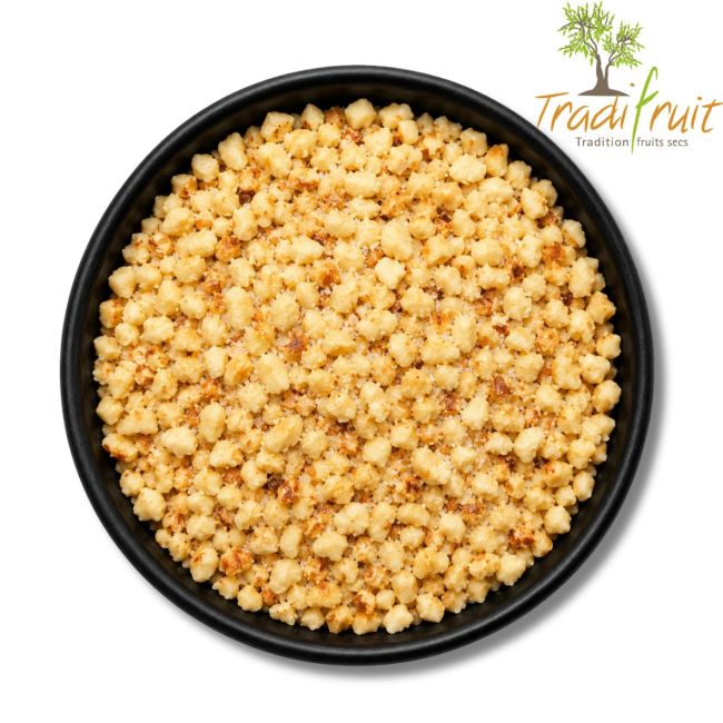 Noisettes Hachées Grillées, 50 % Sucrées 2-4 mm - Tradifruit